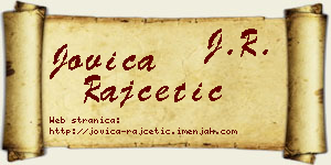 Jovica Rajčetić vizit kartica